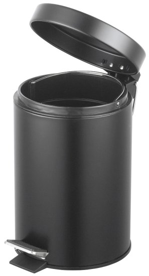 Контейнер для мусора для ванной KONSENSA Терни 3 л сталь цвет черный