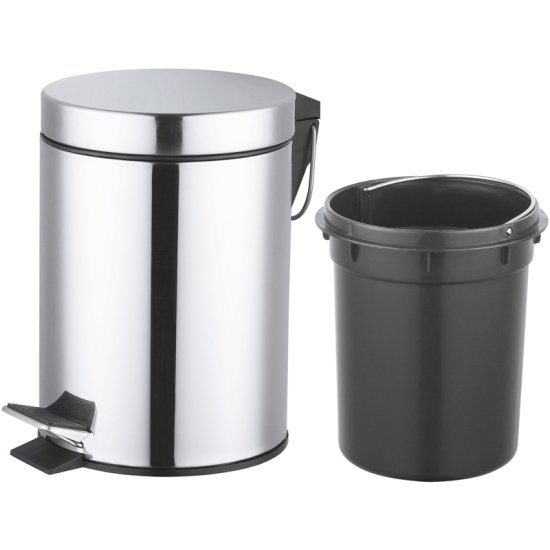 Бак для мусора в ванную комнату KONSENSA Терни 3 л сталь цвет хром