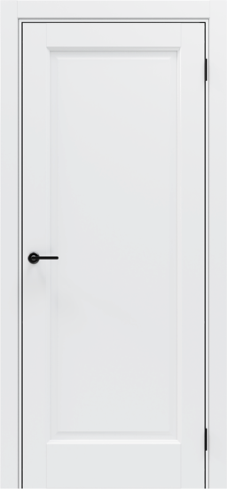 Дверь межкомнатная глухая Эгли 1 60x200 см ПЭТ цвет белый с замком и петлями