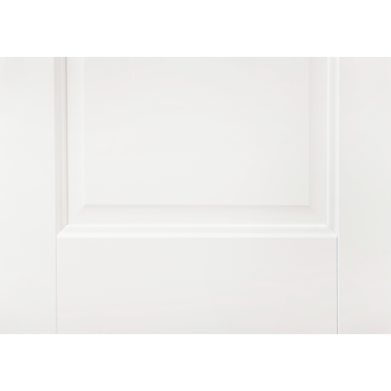 Дверь межкомнатная глухая Эгли 1 60x200 см ПЭТ цвет белый с замком и петлями