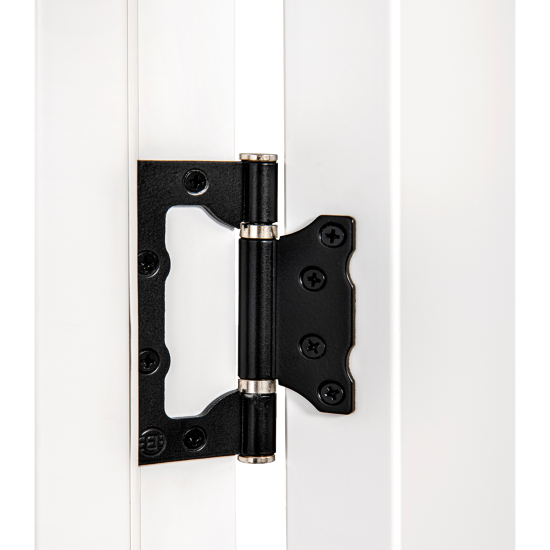 Дверь межкомнатная глухая Эгли 1 60x200 см ПЭТ цвет белый с замком и петлями