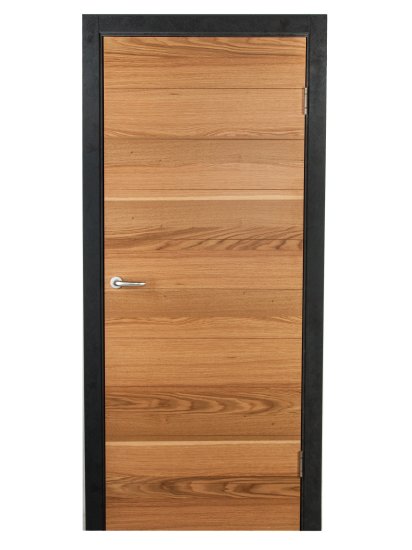 Дверь межкомнатная глухая Loft 90x200 см шпон цвет дуб рустик с замком и петлями