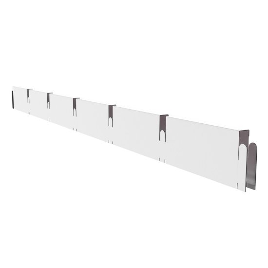 Элемент для потолка грильято Grand Line 100х100х40х10 мм «папа» 0,6 м белый Al