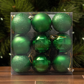 Набор елочных шаров KREAFORTA ø6 см зеленый 18 шт.