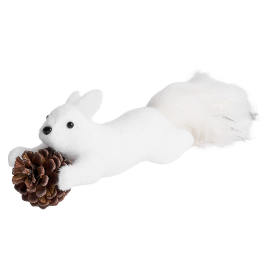 Фигура декоративная KREAFORTA Белка 26 см белый