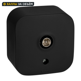 Розетка RTV накладная Legrand Quteo без заземления цвет черный