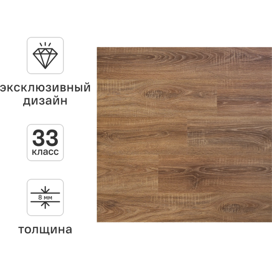 Ламинат KREAFORTA Лоо 33 класс толщина 8 мм 1.99 м²