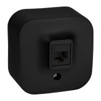 Розетка RJ45 накладная Legrand Quteo без заземления цвет черный