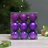 Набор елочных шаров KREAFORTA ø6 см бургунди 18 шт.