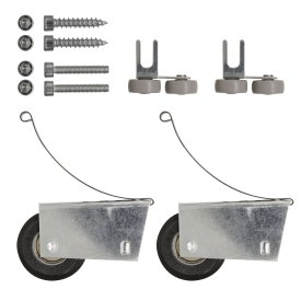 Комплект роликов для шкафа купе 55x40x40 мм 20 кг сталь цвет серый.