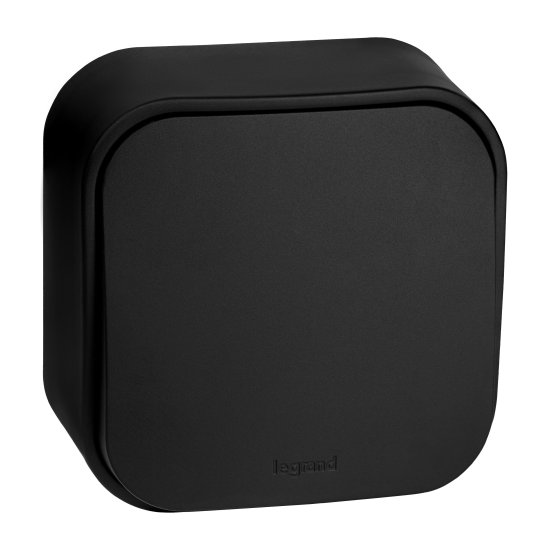 Переключатель накладной Legrand Quteo 1 клавиша цвет черный