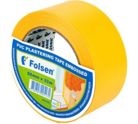 Cтроительная лента PVC Folsen оранжевая 50мм x 33м