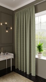 Штора на ленте Pisa 200x280 см цвет оливковый