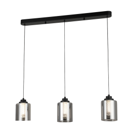 Светильник подвесной Lisse 6 м² нейтральный белый свет цвет черный/серый