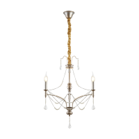 Светильник подвесной Bagetta 3 лампы 15 м² цвет хром