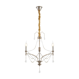 Светильник подвесной Bagetta 3 лампы 15 м² цвет хром