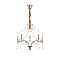 Светильник подвесной Bagetta 5 ламп 20 м² цвет хром