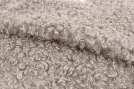 Ткань мебельная Alaska Beige искусственный мех 140 см цвет бежевый