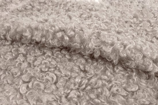 Ткань мебельная Alaska Beige искусственный мех 140 см цвет бежевый