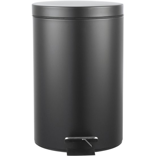 Бак для мусора в ванную комнату KONSENSA Терни 12 л сталь цвет черный
