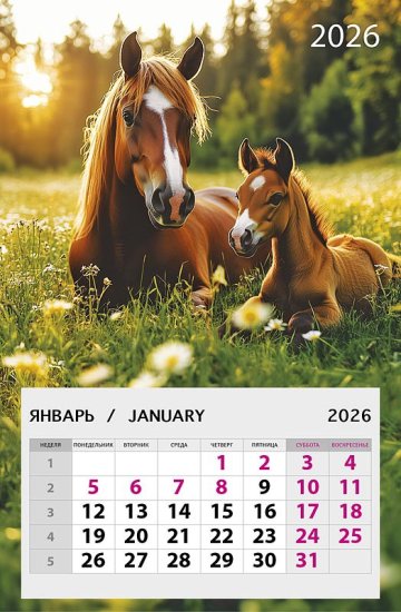 Календарь Арт дизайн 15x15 см