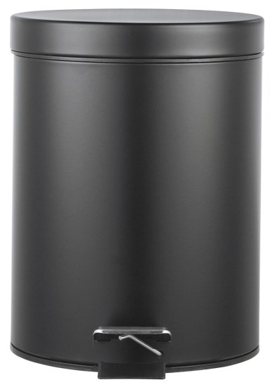 Контейнер для мусора для ванной KONSENSA Терни 5 л сталь цвет черный