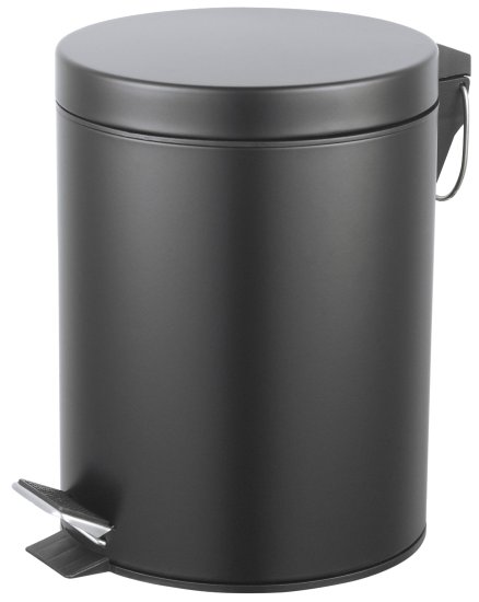 Контейнер для мусора для ванной KONSENSA Терни 5 л сталь цвет черный