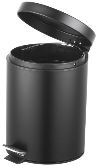 Контейнер для мусора для ванной KONSENSA Терни 5 л сталь цвет черный