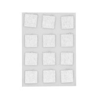 Накладка на мебельные ножки KONSENSA 22x22 мм квадратные фетр цвет белый 12 шт.