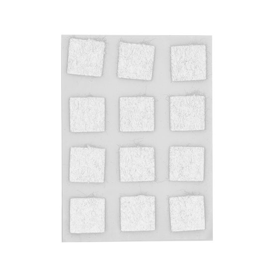 Накладка на мебельные ножки KONSENSA 22x22 мм квадратные фетр цвет белый 12 шт.