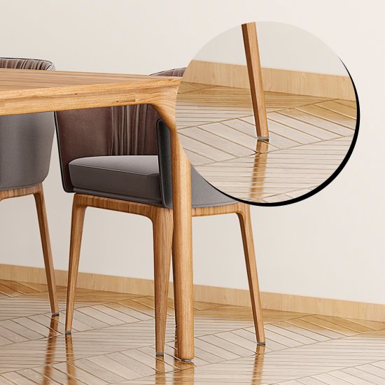 Накладка на мебельные ножки KONSENSA 22x22 мм квадратные фетр цвет белый 12 шт.