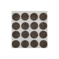 Накладка на мебельные ножки KONSENSA 20 мм круглые фетр цвет коричневый 16 шт.