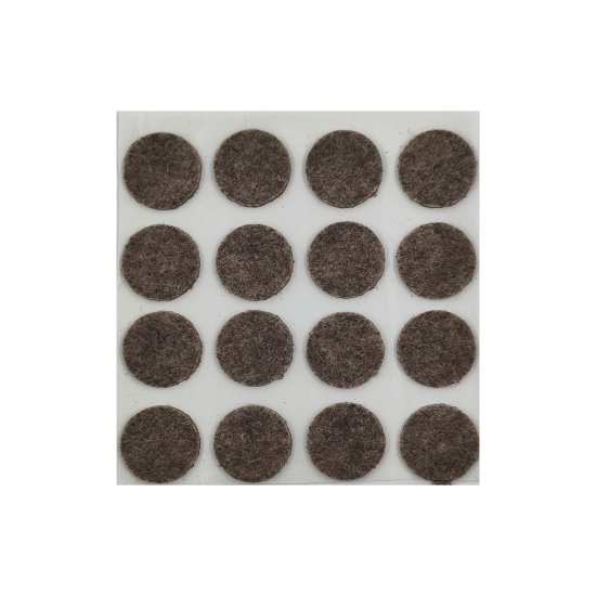 Накладка на мебельные ножки KONSENSA 20 мм круглые фетр цвет коричневый 16 шт.