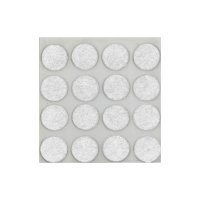 Накладка на мебельные ножки KONSENSA 20 мм круглые фетр цвет белый 16 шт.