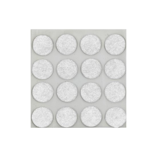 Накладка на мебельные ножки KONSENSA 20 мм круглые фетр цвет белый 16 шт.