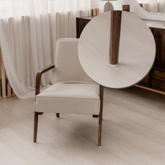 Накладка на мебельные ножки KONSENSA 20 мм круглые фетр цвет белый 16 шт.