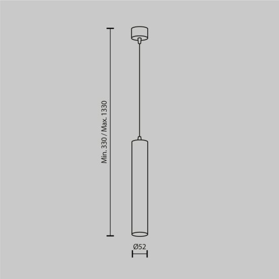 Светильник светодиодный подвесной Maytoni Focus Led 4000К 12 Вт 4 кв.м черный IP20 (P072PL-L12B4K-1)