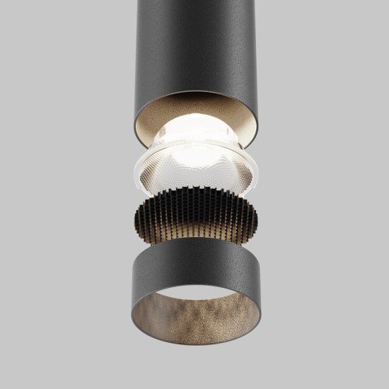 Светильник светодиодный подвесной Maytoni Focus Led 4000К 12 Вт 4 кв.м черный IP20 (P072PL-L12B4K-1)