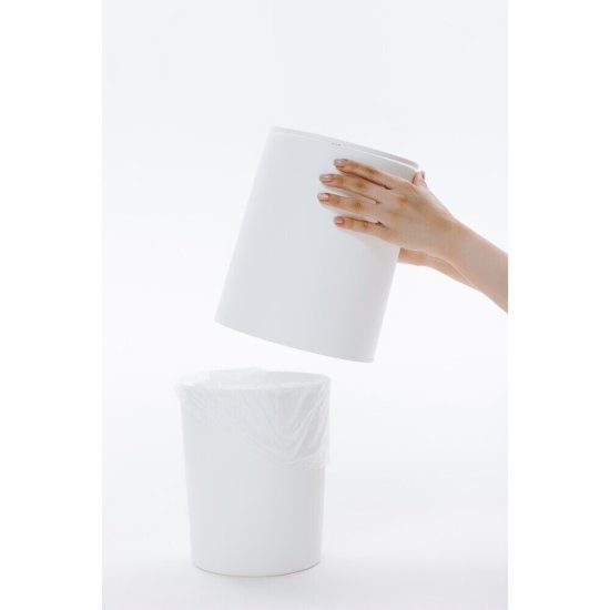 Ведро для мусора Ambient Flux с крышкой 5 л полипропилен белое