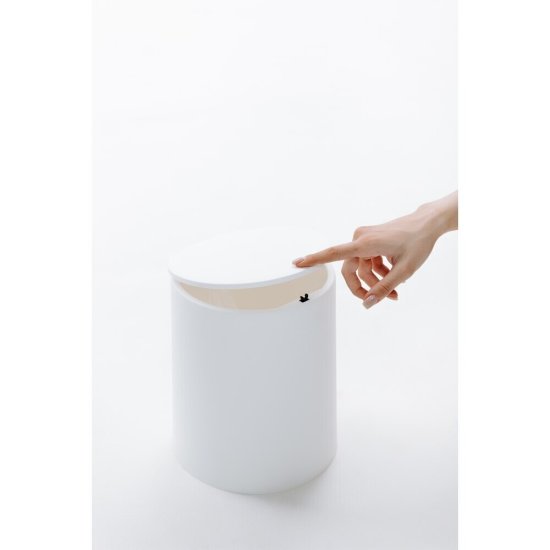 Ведро для мусора Ambient Flux с крышкой 5 л полипропилен белое