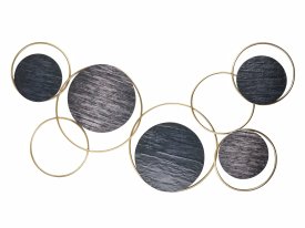 Панно 95.3 см металл цвет черно-золотой