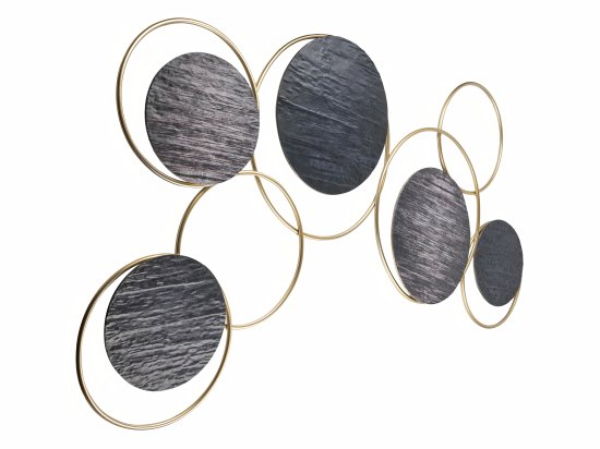 Панно 95.3 см металл цвет черно-золотой