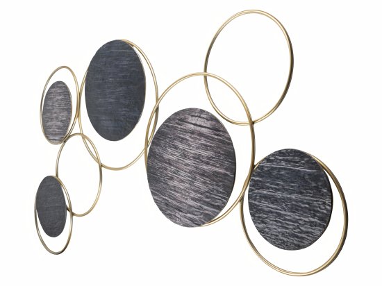 Панно 95.3 см металл цвет черно-золотой