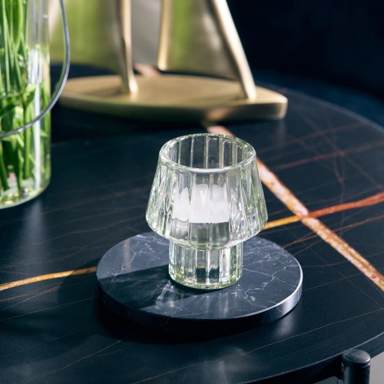 Подсвечник стекло прозрачный h7.7 см