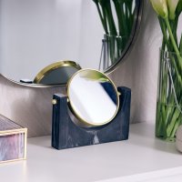 Зеркало декоративное круглое D12 см металл цвет золотистый