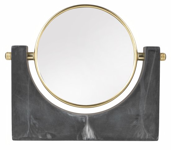 Зеркало декоративное круглое D12 см металл цвет золотистый