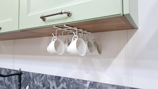 Держатель для кружек KONSENSA 14x7.5x27.5 см сталь цвет белый