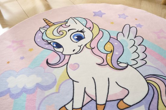 Ковер Kindora круг Ø100 см полиэстер VA-19 цвет розовый