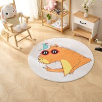 Ковер Kindora круг Ø100 см полиэстер VA-16 цвет оранжевый