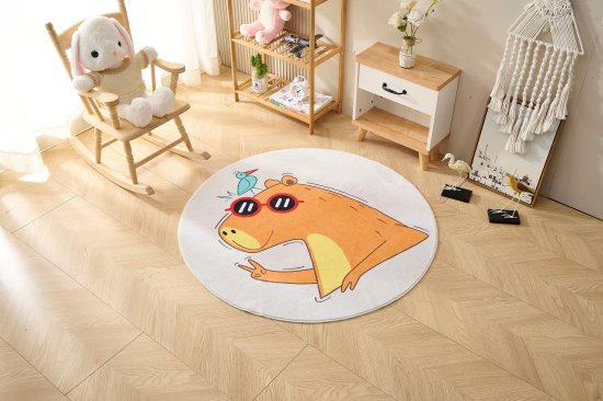 Ковер Kindora круг Ø100 см полиэстер VA-16 цвет оранжевый